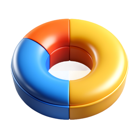 Gráfico de rosca  3D Icon