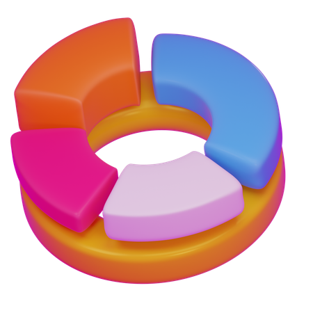 Gráfico de rosca  3D Icon