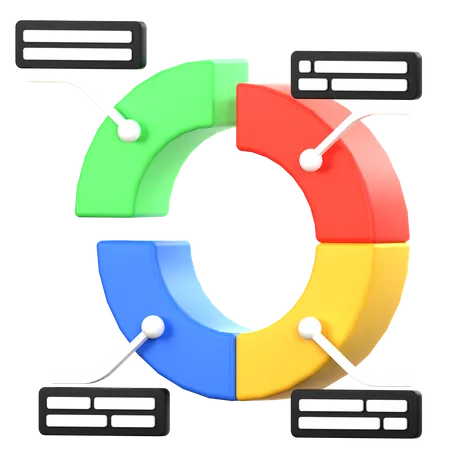 Gráfico de rosca  3D Icon