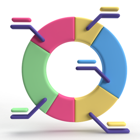 Gráfico de anillos  3D Icon