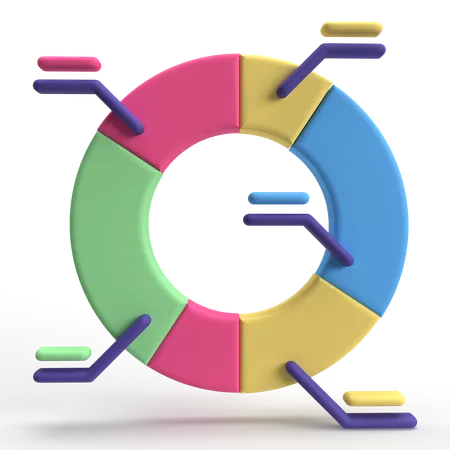 Gráfico de anillos  3D Icon