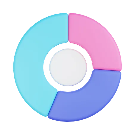 Gráfico de anillos  3D Illustration