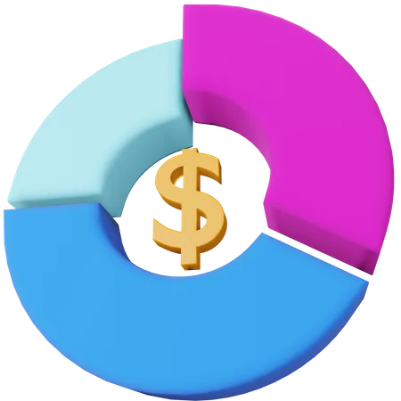 Gráfico de anillos  3D Illustration