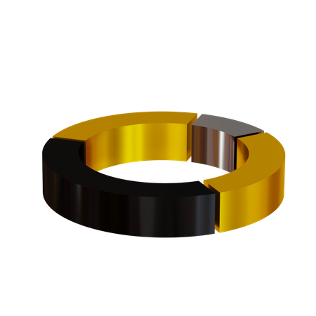 Gráfico de anillos  3D Icon