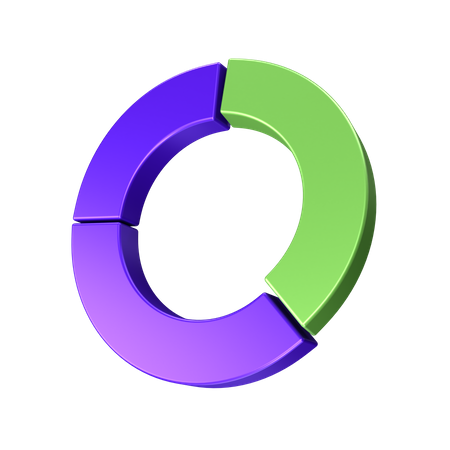 Gráfico de anillos  3D Icon