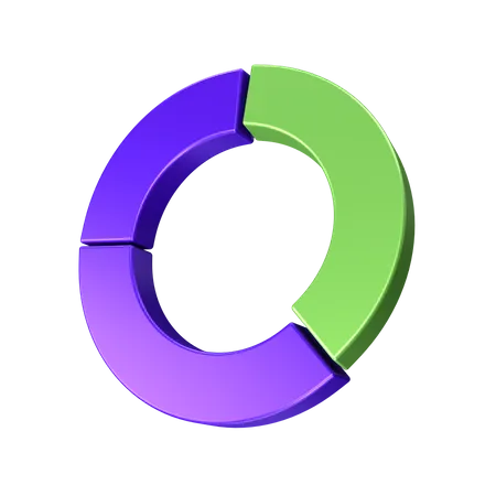 Gráfico de anillos  3D Icon