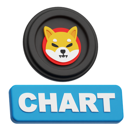 Gráfico de shiba inu  3D Icon
