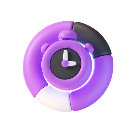 Gráfico de tempo  3D Icon