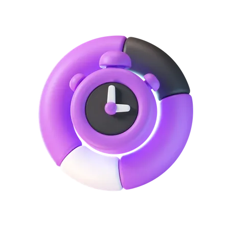 Gráfico de tempo  3D Icon