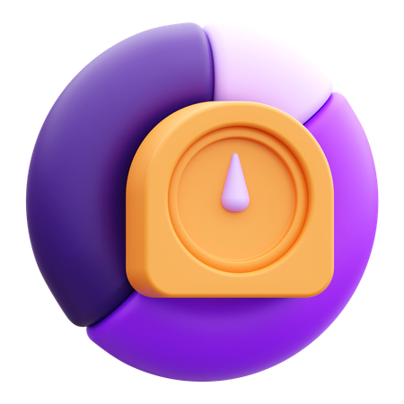 Gráfico de tempo  3D Icon