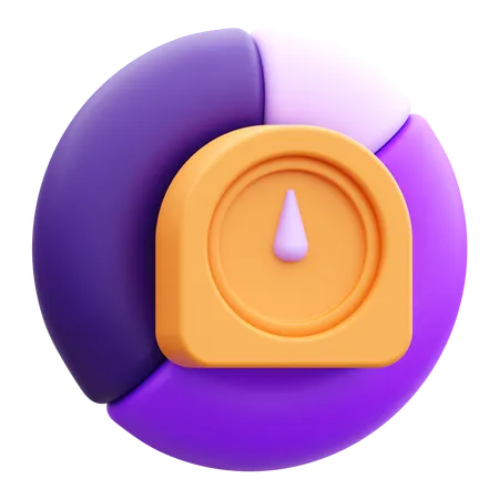 Gráfico de tempo  3D Icon