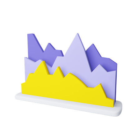 Gráfico de tendência  3D Icon
