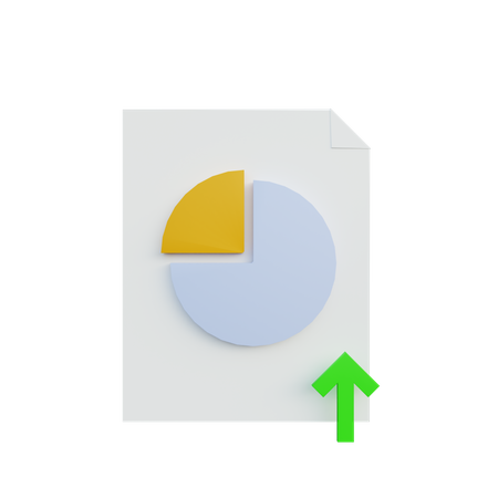 Gráfico de tendencia alcista  3D Illustration