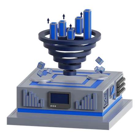 Gráfico de tornado  3D Icon