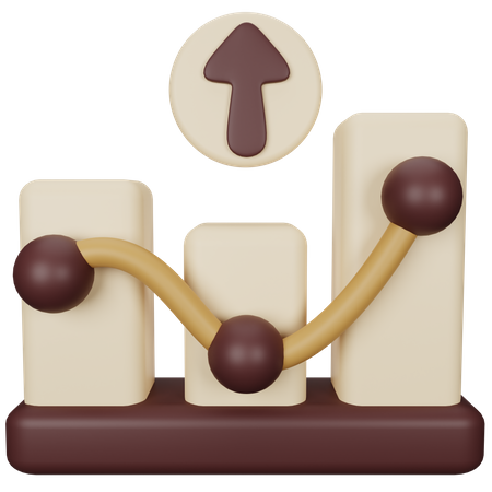 Gráfico de tráfico  3D Icon