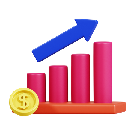 Gráfico de transações  3D Icon