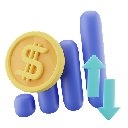 Gráfico de transações  3D Icon