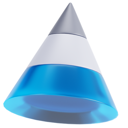 Gráfico triangular  3D Icon