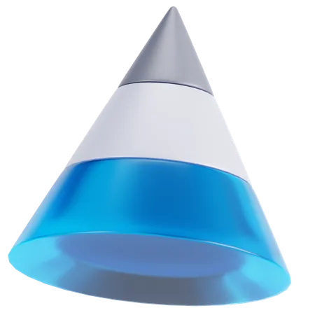 Gráfico triangular  3D Icon