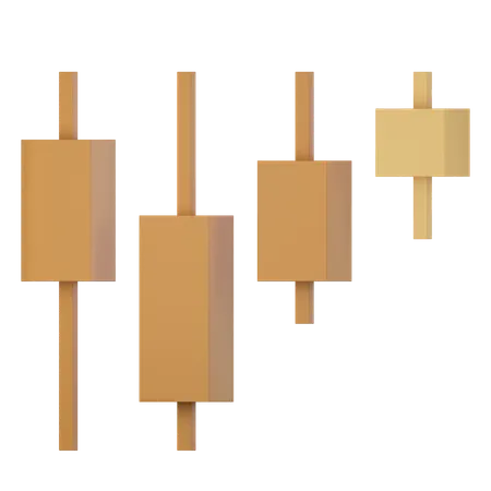 Gráfico de velas  3D Icon