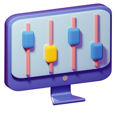 Gráfico de velas  3D Icon