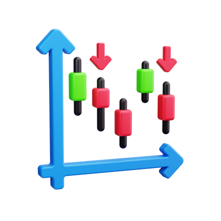 Gráfico de velas  3D Icon