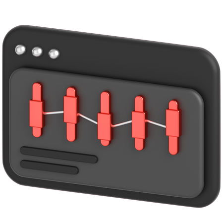 Gráfico de velas  3D Icon
