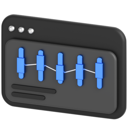 Gráfico de velas  3D Icon