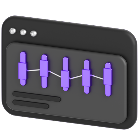 Gráfico de velas  3D Icon