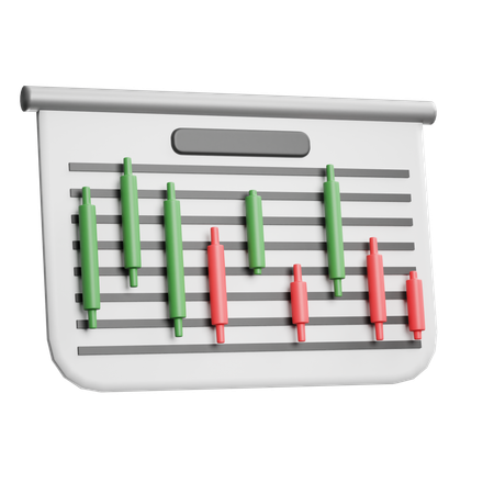 Gráfico de velas  3D Icon