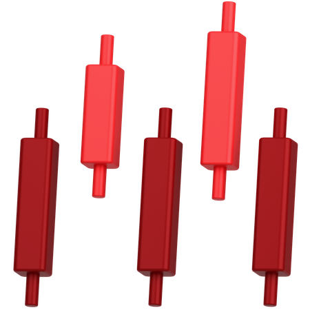 Gráfico de velas  3D Icon