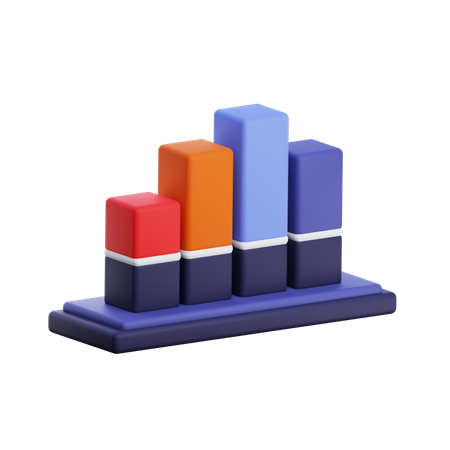 Gráfico de velas  3D Icon