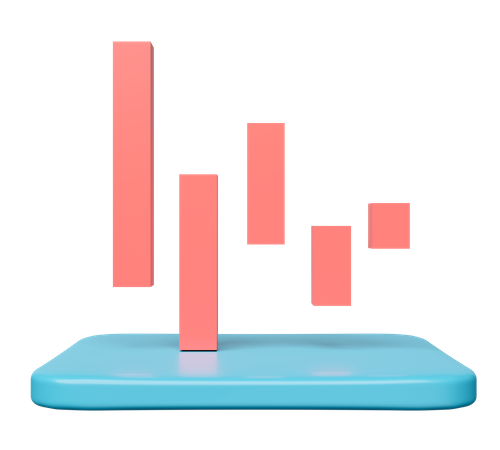 Gráfico de velas  3D Icon