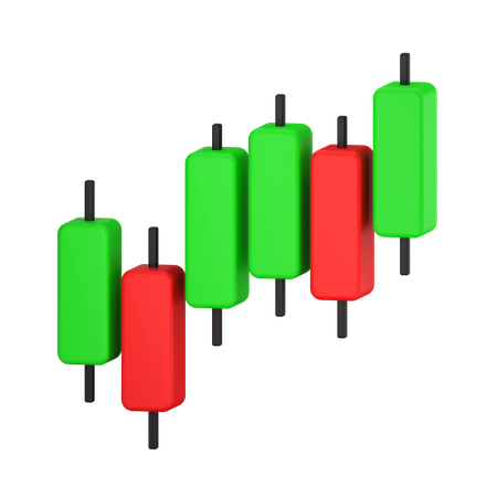 Gráfico de velas  3D Icon