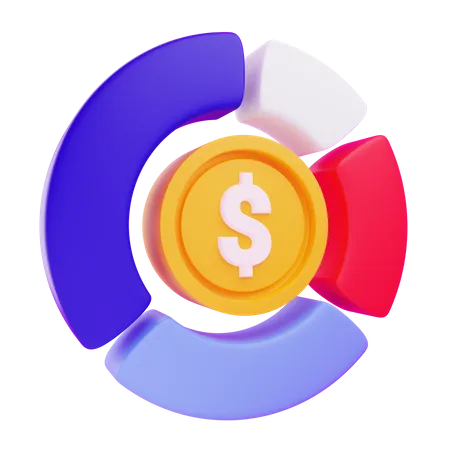 Gráfico del dólar  3D Icon