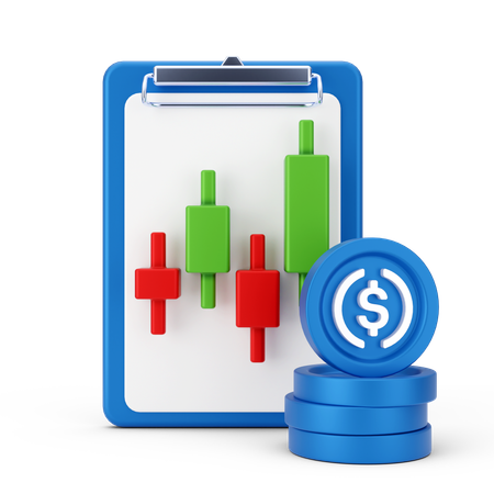 Gráfico del mercado de valores  3D Icon