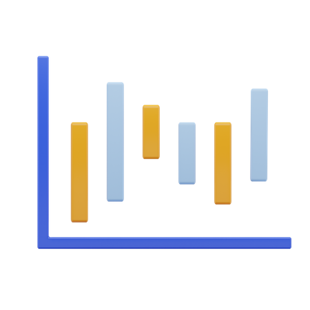 Gráfico del mercado de valores  3D Icon