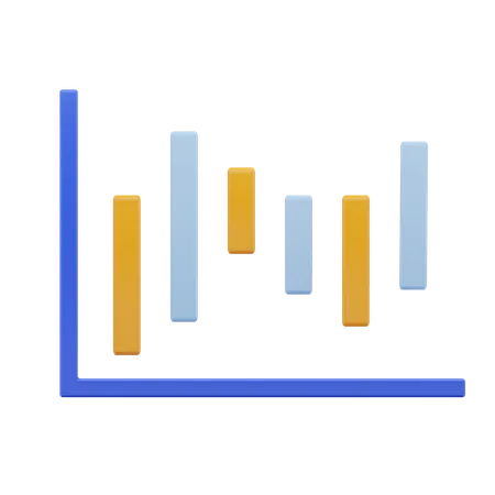 Gráfico del mercado de valores  3D Icon