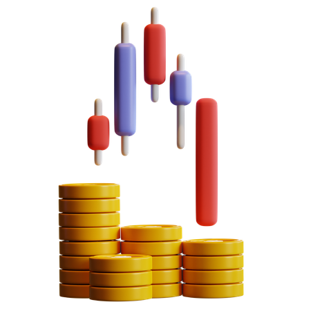 Gráfico del mercado de valores  3D Icon