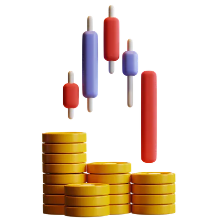 Gráfico del mercado de valores  3D Icon