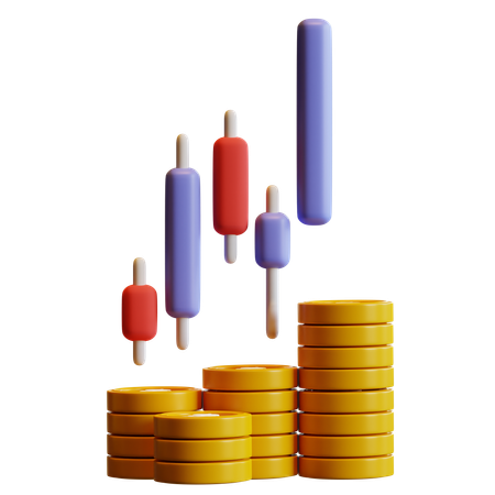 Gráfico del mercado de valores  3D Icon