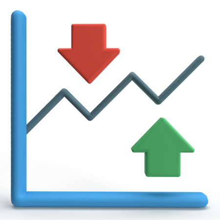 Gráfico del mercado de valores  3D Icon