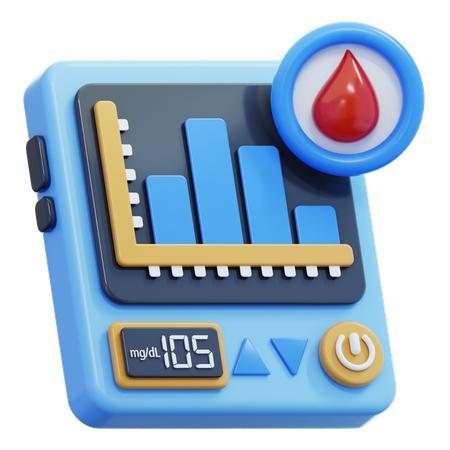 Gráfico de diabetes  3D Icon