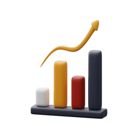 Gráfico e seta  3D Icon