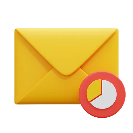 Gráfico de e-mail  3D Icon