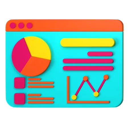 Gráfico en línea  3D Icon