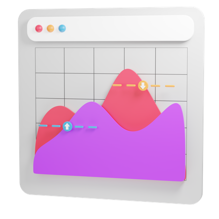 Gráfico en línea  3D Icon