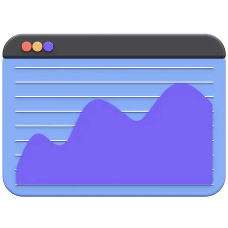 Gráfico en línea  3D Icon