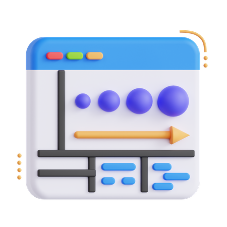 Gráfico en movimiento  3D Icon