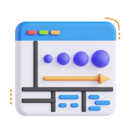 Gráfico en movimiento  3D Icon